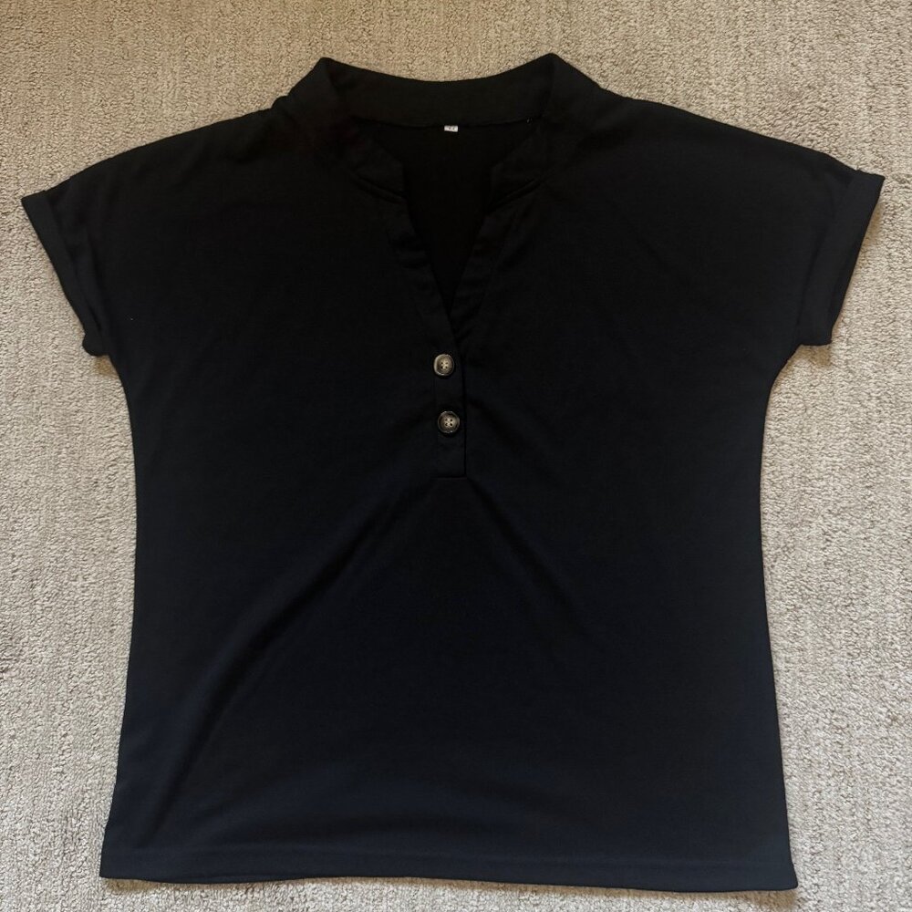 Women’s Black Short Sleeve Shirt